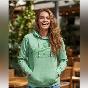 Irish Kevin’s Bar Key West Duval St. Florida Unisex Green Pullover Hoodie Small